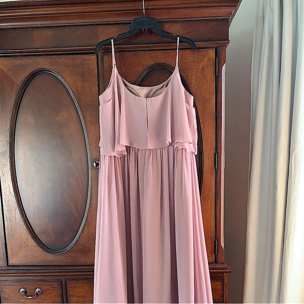 Bridesmaid gown size 16 spaghetti straps
